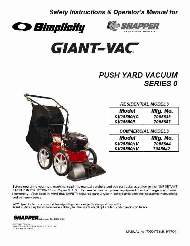 Snapper Yard Vacuum SV25550HV, ESV25650B, SV25650B-page_pdf